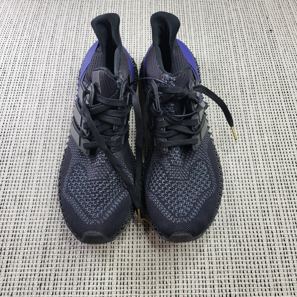 Adidas Sneaker Mens 11 Black Ultra 4D Core Black Carbon Purple FW7089 Lattice